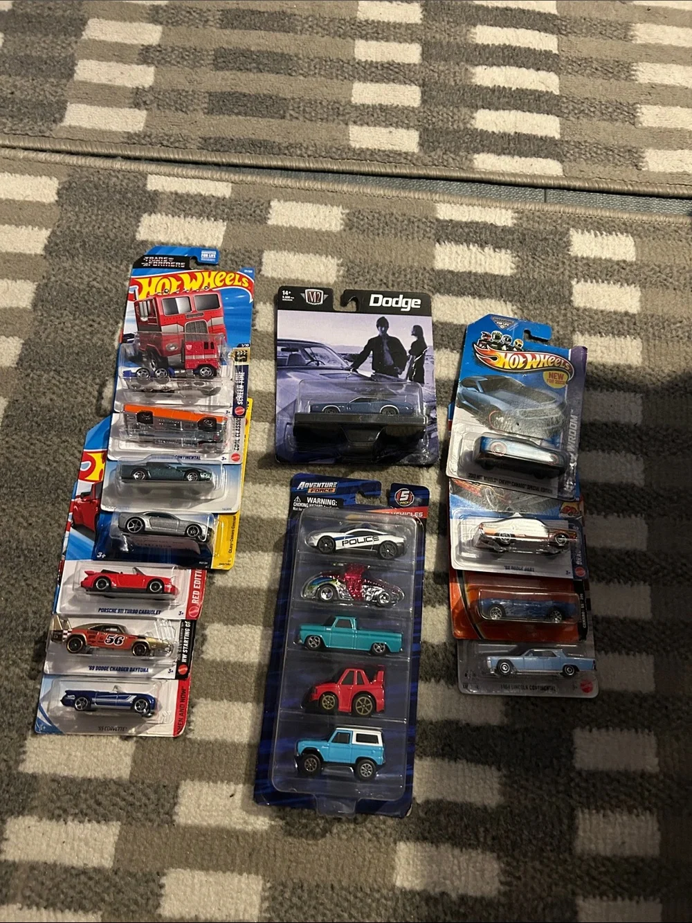 Mattel Hot Wheels Assorted Toy Cars - Red, Blue, Black, White, Orange